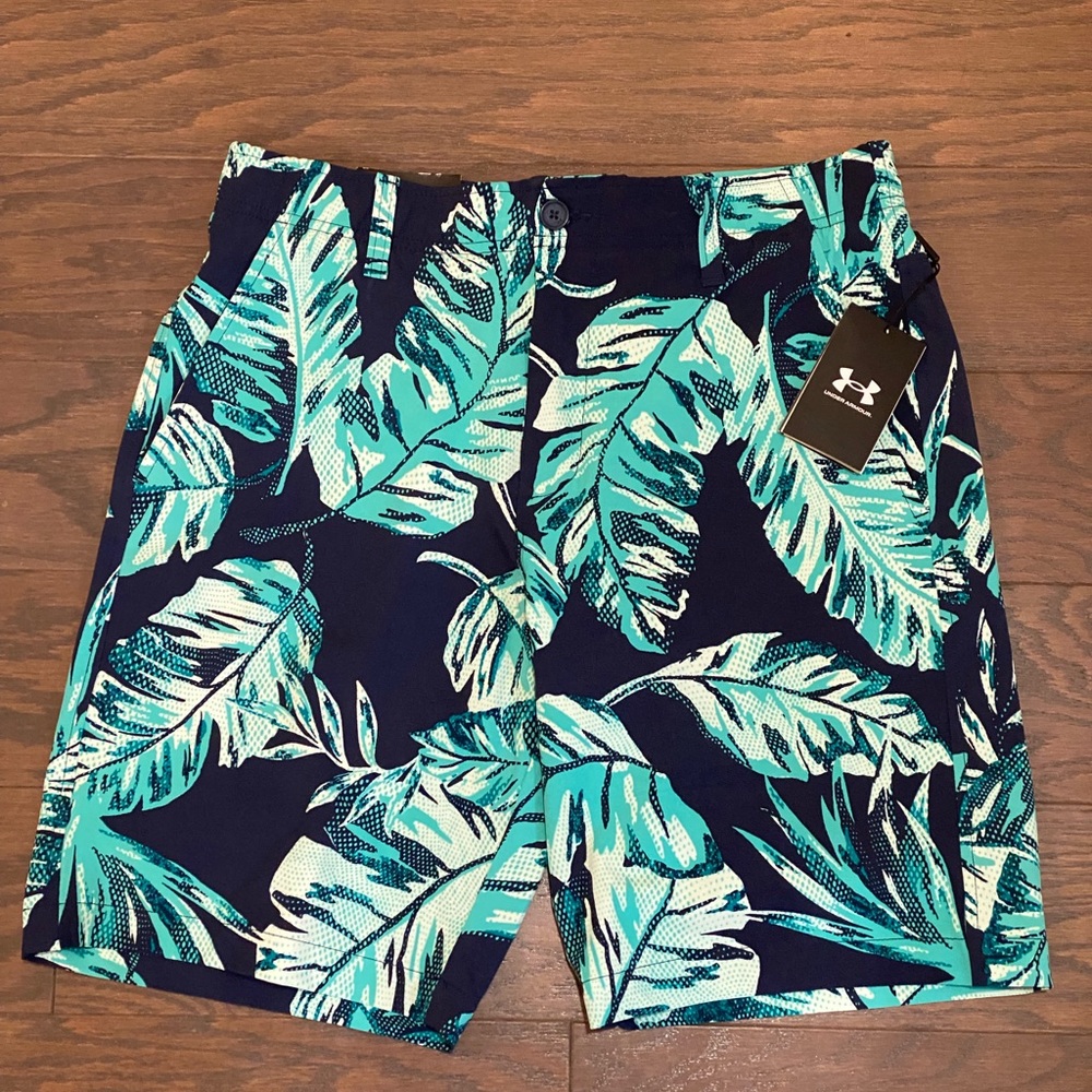 Under Armour UA Men’s Drive Printed Tropical Golf Shorts - Size 30 NWT